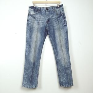 PD&C Paper Denim & Cloth Slim Straight Pant Men's Size 36X30 Whiskering Faded